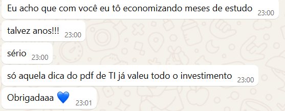 Depoimento de aluno