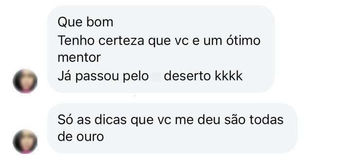 Depoimento de aluno
